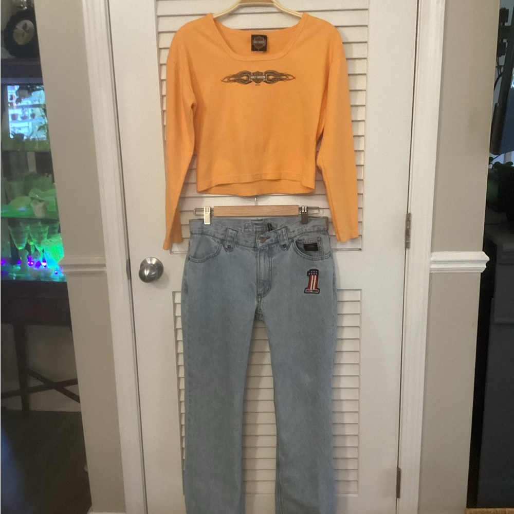 Vintagew Embroidered Authentic Harley Davidson Women’s Jeans